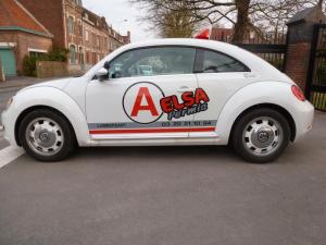 Flocage sur auto-école à Lille